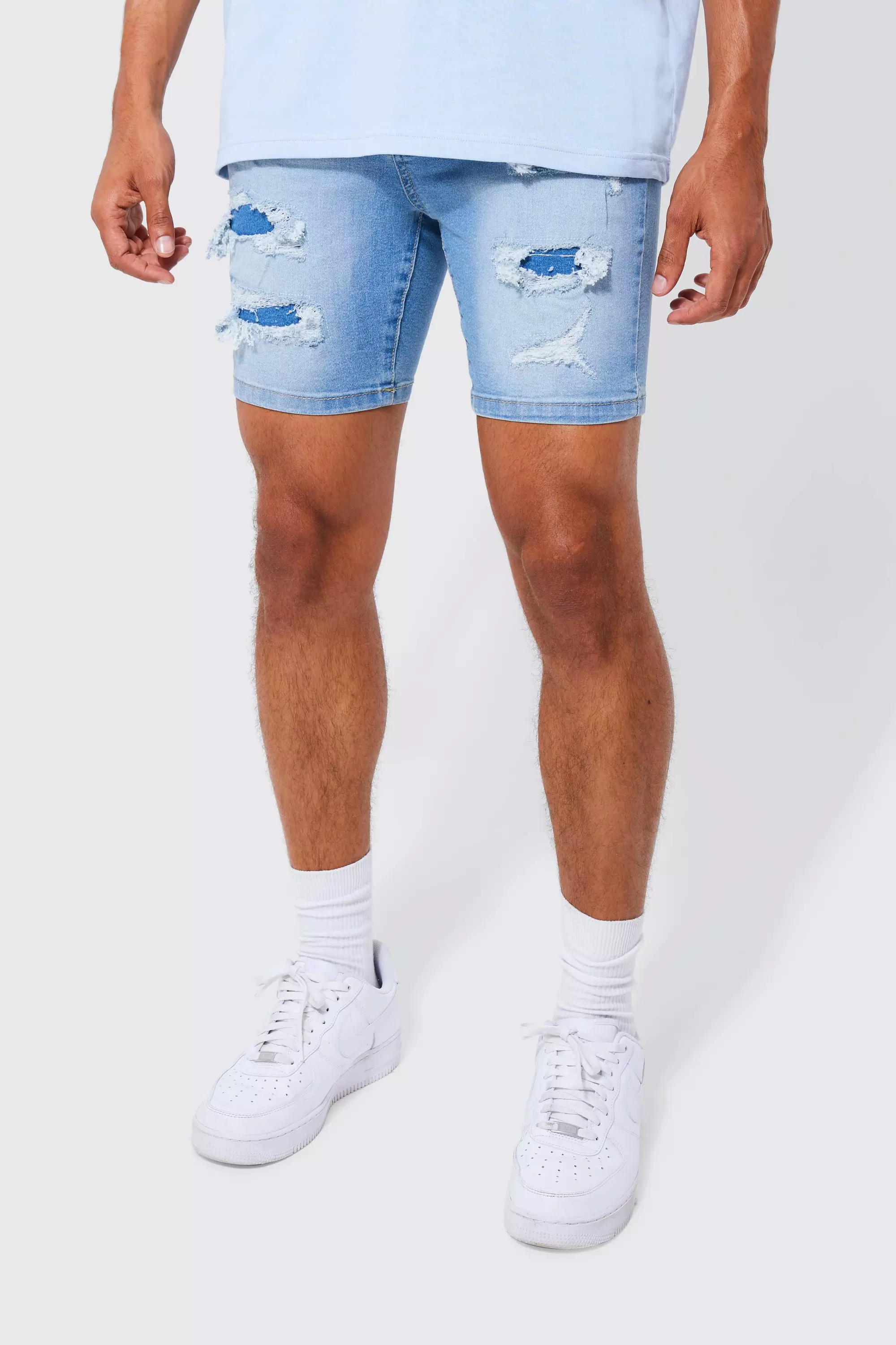 Mens tight sale leg shorts